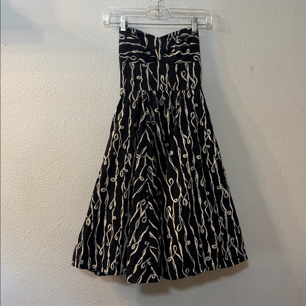 Girls From Savoy Blue and White Strapless Dress